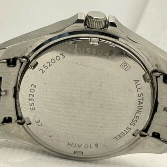 Fossil Riley ES3202 Women Silver Stainless Steel Analog Dial Quartz Watch VIA345 - Picture 9 of 9